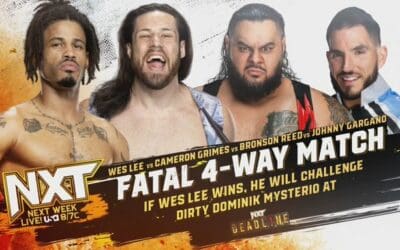 Fatal Four Way Match To Take Place on NXT Next Week