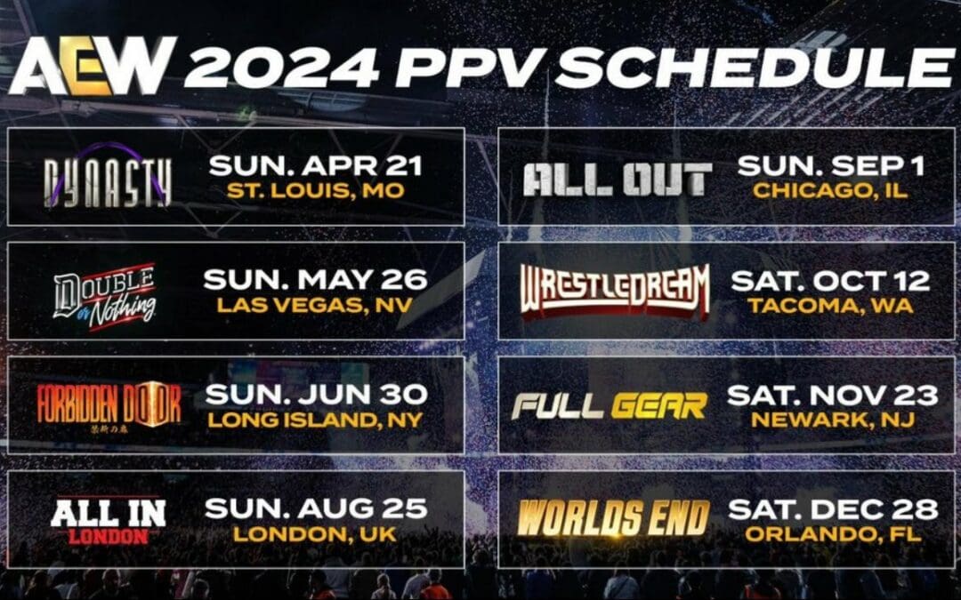 AEW Announces Remaining Dates and Locations for 2024 Pay-Per-View Events